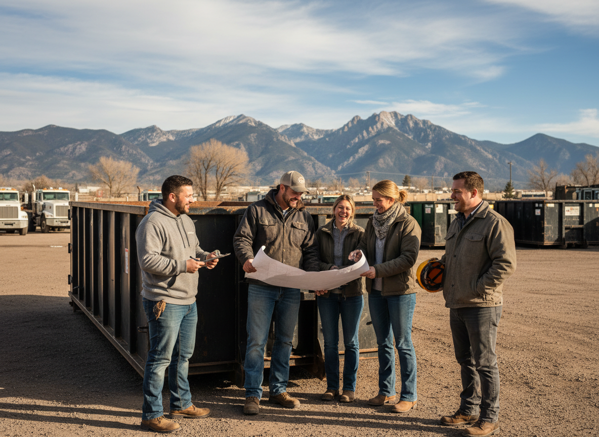 The Colorado Springs Dumpster Rental team at work in Colorado Springs